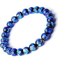Amazon.co.jp: [Sea drop] 光る ホタルガラス 8mm ビーズ ブレスレット