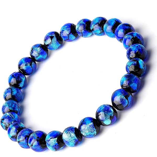 Amazon.co.jp: [Sea drop] 光る ホタルガラス 8mm ビーズ ブレスレット