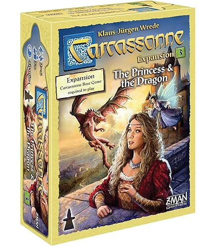 カルカソンヌ拡張セット 王女とドラゴン (Carcassonne: Burgfraulein &amp; Drache) Fur 2 - 6 Spieler Nur zusammen mit Carcassone spielbar ボー Amazon.co.jp: カルカソンヌ拡張セット3 王女とドラゴン (2016