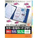 コクヨ(KOKUYO) ファイル インデックス 仕切カード PP 12山 2穴 1組 A4 シキ-P80