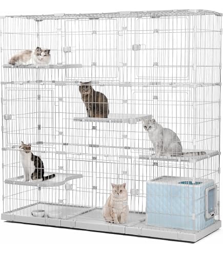 Amazon.co.jp: 猫ケージ キャットケージ 大型 3段 幅91 x 奥行57 x 高