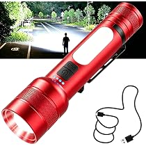 Amazon.co.jp: 超高輝度 懐中電灯 強力 25000ルーメン COB作業灯付き 9