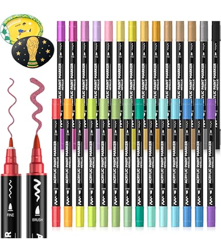 Amazon | Shuttle Art メタリック マーカーペン 24色セット カラーペン