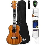 【初心者定番セット8点】ELVISエルビス ウクレレ コンサートサイズ マホガニー材 バインディング FIVE-O UKULELE【付属品８点セット：国内保証書・チューナー・厳選11曲の教則本・コードチャート・ピック・ストラップ・ポリシングクロース・