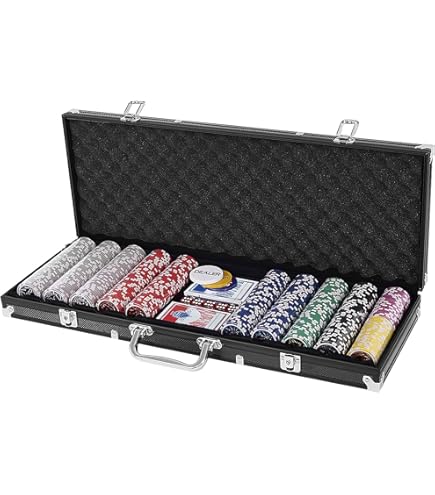 Amazon | Generic ポーカーセット チップ 500枚 数字入り トランプ2