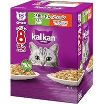 Amazon | カルカン パウチ シニア猫 18歳から 60g×8袋 2種の