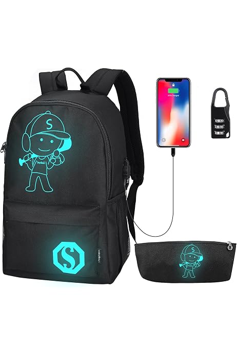 FLYMEI Anime Luminous Backpack with USB 