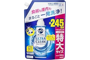 キュキュット 【大容量】 ウルトラクリーン デカラクサイズ 食器用洗剤 食洗機用 食器も庫内もまるごと強力洗浄 すっきりシトラスの香り 詰め替え 1350g