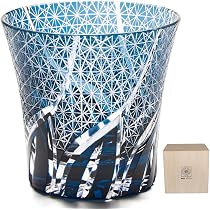 Amazon | LUGUFON 切子 グラス ロックグラス 菊つなぎ 文様 食洗器対応