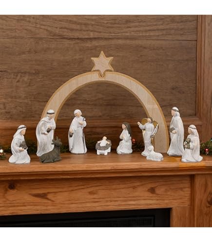 Amazon.co.jp: NEROSUN キリスト降誕シーンセット、木製クリスマス
