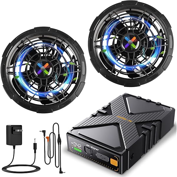 Amazon.co.jp: 2025革新設計 42V超高出力 ファンバッテリーセット 2