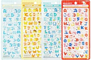 サンスター文具(Sun-Star Stationery) サンリオキャラクターズ グッズ ボンボンドロップシール もじシリーズ Aセット N8815stA