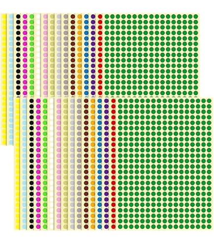 Amazon | （まとめ） NMI はがせるカラー丸ラベル 8mm白 RCLW-08 1