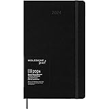 モレスキン(Moleskine) 手帳 2024 年 1月始まり 12カ月 ウィークリー スマート ダイアリー ハードカバー ラージサイズ(横13cm×縦21cm) ブラック SMDHB12WN3Y24