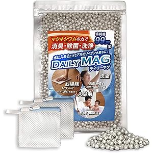DAILY MAG 【大容量600g 洗濯ネット2枚付き】 マグネシウム 粒 洗濯 ペレット 高純度 99.99% 除菌…