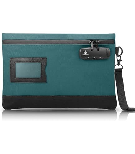 Locking Cash Deposit Bag - 11.4x8.3" Waterproof Money Pouch With 2 Keys (Red Oxford Cloth)