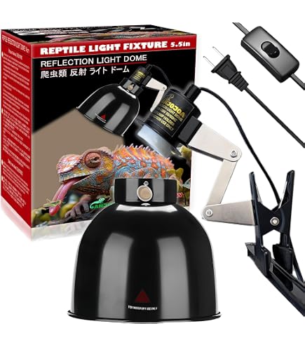 ライトドーム14cm、バスキングスポットランプ50wレプティサンT5 HO