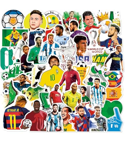 Adesivi Messi - Set Da 50 Stickers Per Auto, Laptop E Skateboard