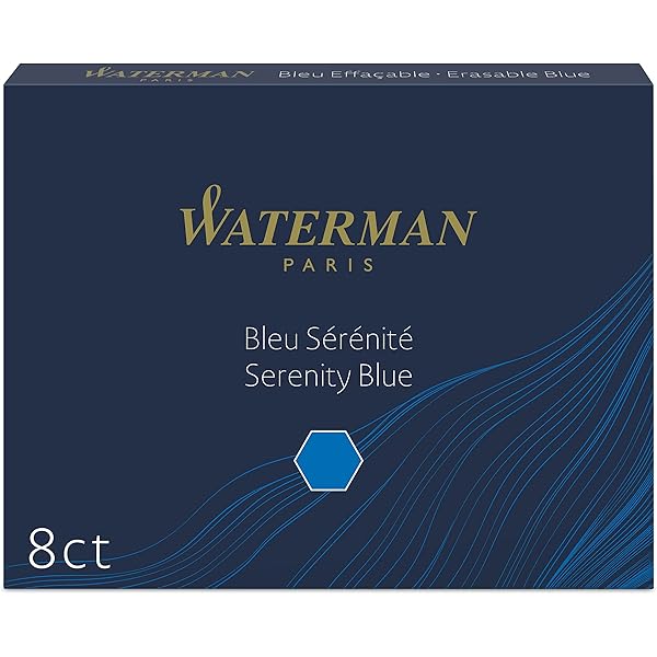 Waterman 青インクカートリッジ 6本セットと12本入り5セット WATERMAN（ウォーターマン） カートリッジインク 8本入/箱 ブルー