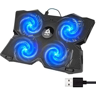 ブラック LEDライト付き ノートパソコン用冷却ファン 低騒音25dB 強力 41s9OxO-FSL.jpg