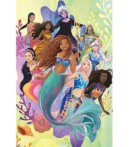 リトル・マーメイド アリエル キャンバスアート Amazon.co.jp: Open Road Brands ディズニー リトルマーメイド