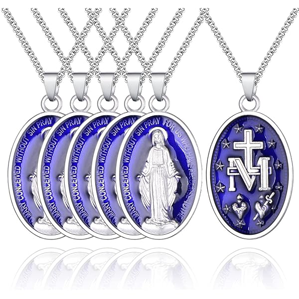 Catholic Oxidized Metal Medals - Pack Of 12, Jesus, Mary, Saints - 1 Inch For Rosary