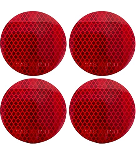 Motorbike Scooter Reflector Kit Dickno 2 PCS M6 X 1.0 Motorcycle Reflectors, Plastic Screw Mount Reflective Warning Universal Bike Reflectors