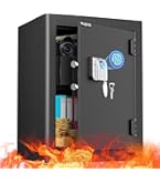 Amazon.co.jp: WASJOYE 耐火金庫 指紋認証式 火災対策可 A4ファイルに