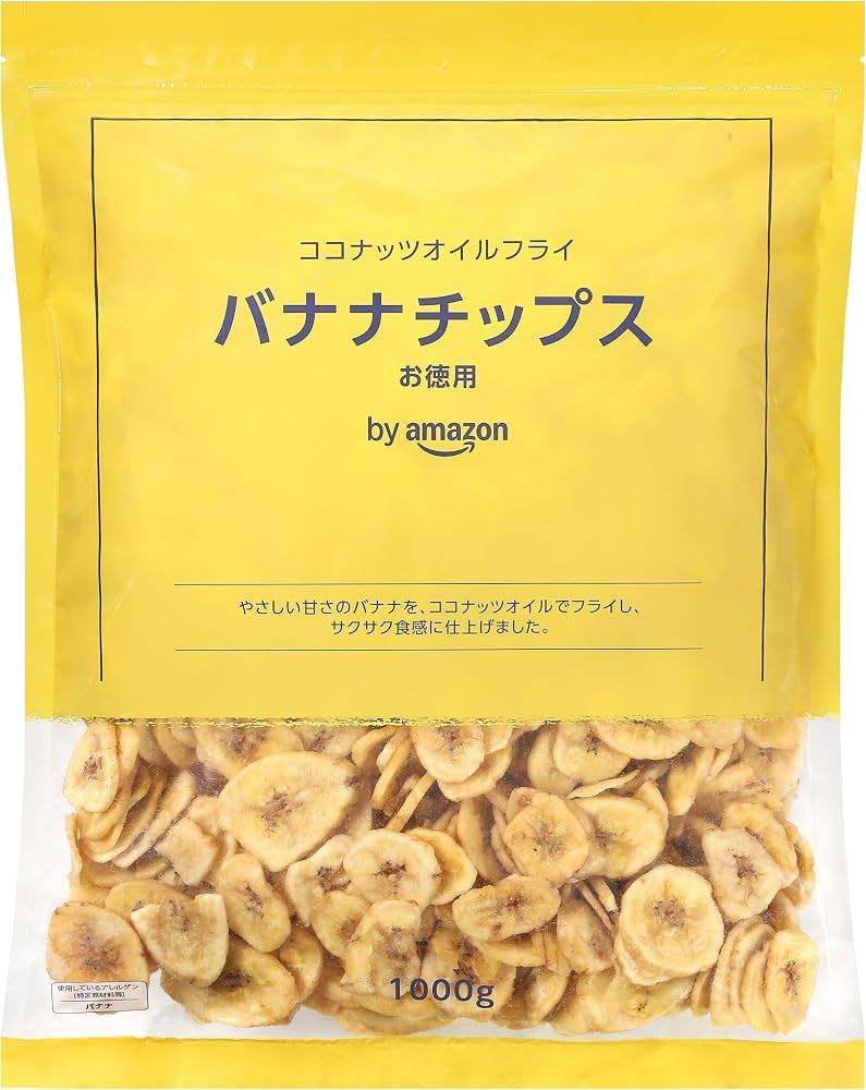 by Amazon バナナチップス 1000g 大容量 チャック付き袋