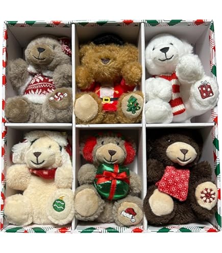 Amazon.co.jp: 2023 ぬいぐるみ テディベア クリスマスオーナメント6