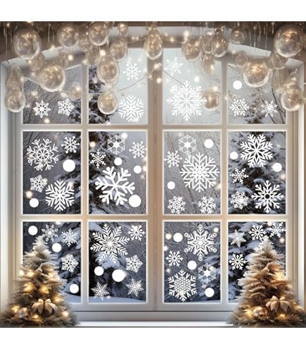 Amazon.co.jp: クリスマス 飾り 静電ステッカー 剥がせる 汚れない 6