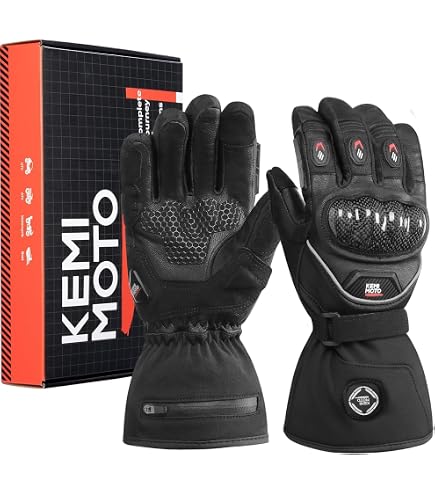 Amazon.co.jp: 【手の甲と掌独立発熱】KEMIMOTO 電熱グローブ バイク