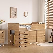 Amazon｜STPZHXC ロフトベッド システムベッド 階段付き S 木製