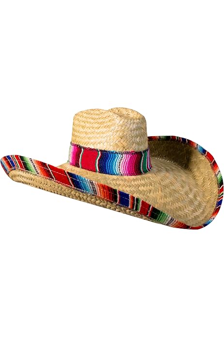 Authentic Sombrero Straw Hat with 
