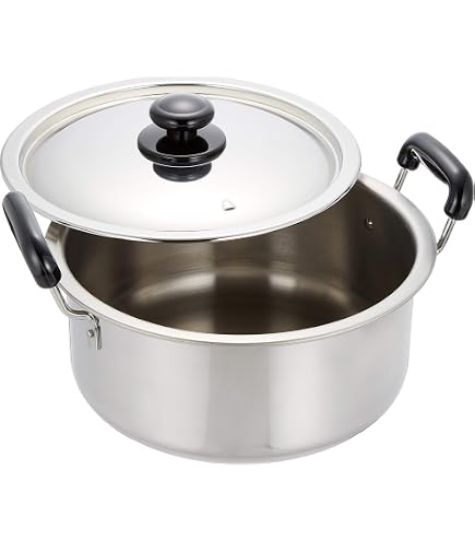 18-8 ステンレス 調理鍋 27cm Amazon｜大屋製作所 18-8ステンレス 段付料理鍋 27cm｜両手鍋