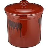 ヤマキイカイ(Yamakiikai) 漬物器 茶 5.4L 蓋付切立瓶3号 H10