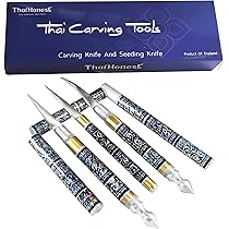 タイ製品　カービングナイフ　 新品未使用　 3本セット Amazon.co.jp: タイフルーツ & ソープカービングナイフ3本セット