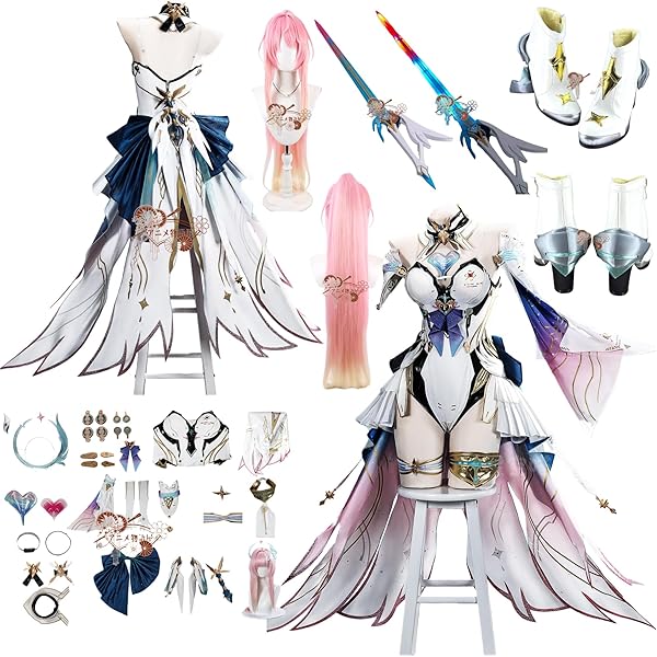 Amazon.co.jp: qiqincosplay 鳴潮 エイメス コスプレ衣装☆ウィッグ