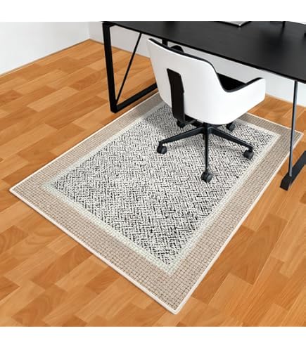 Office Chair Mat, Black Modern Chair Mat With Non-Slip Backing, 36x48