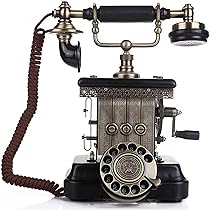 ヴィンテージ電話機、手回しレトロ Amazon | レトロなデザインの壁電話、レトロなロータリー
