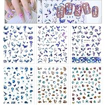 Amazon.co.jp: GOODCHI ネイルシール 箔押し 花びら 花柄 春 夏