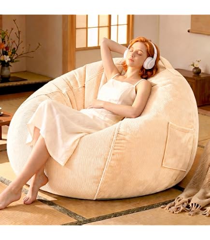 Amazon.co.jp: Lovikon ビーズクッション 特大 100*80cm 一人掛け