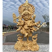 決算大特価中　仏像◆桧材 烏枢沙摩明王6寸◆五大明王 トイレの神様 Amazon｜【烏枢沙摩明王像】 高さ23cmトイレの神様 災厄除け