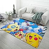 Amazon ポケモン ピカチュウ ラグ カーペット 洗える ラグマット 滑り止め付 絨毯 防ダニ 抗菌 防臭 ふわふわ おしゃれ フランネルラグ 夏用 防音 洗えるラグ マット オールシーズン 北欧 長方形 160 1cm Ldu ホーム キッチン