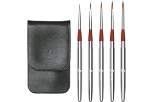 絵筆 勾線筆 5本セット 面相筆 極細 ナイロン絵筆 携帯便利 ペイントブラシ キャップ付き 面相筆 油絵筆 水墨画 水彩画 面相筆 ナイロン絵筆 プラモデル 塗装筆 アクリル筆 細部 プラモデル塗装筆 アクリル筆