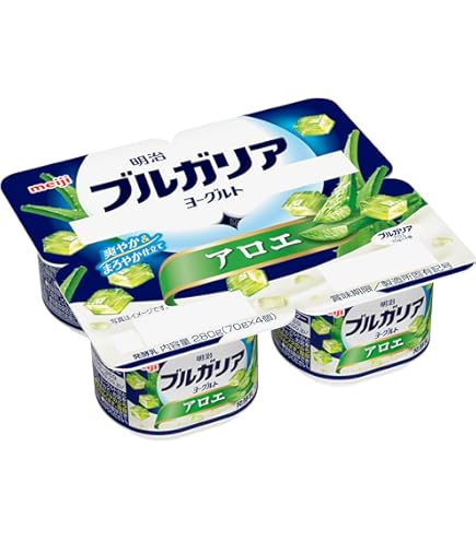 Amazon | [冷蔵] 明治 明治ブルガリアヨーグルトいちご 70g×4 | 明治