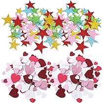 Amazon.co.jp: Felimoa キラキラシール 星型 ハート型 ステッカー