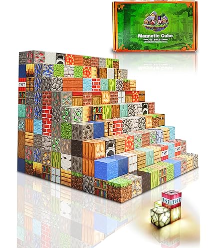 マグネットブロックセット Amazon.co.jp: マイクラ風 マグネットブロックセット 磁石