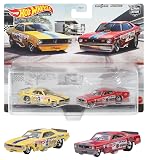 ホットウィール(Hot Wheels) プレミアム 2パック '72 プリマス クーダ FC/プリマス ダスター ファニーカー 【3才~】 HFF29 イエロー/レッド