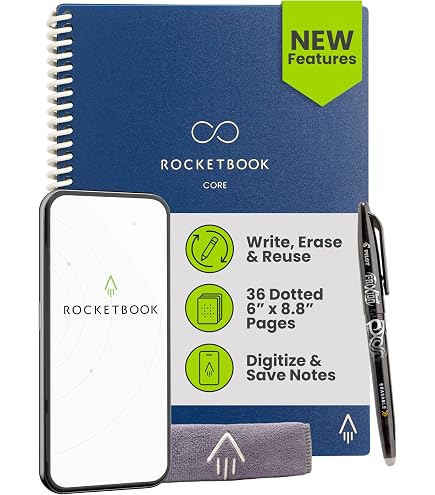 Amazon.co.jp: Rocketbook スマート再利用可能ノート ミニスパイラル